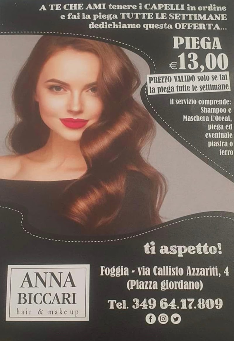 ANNA BICCARI HAIR & MAKE UP di Biccari Carmela - Coiffure Foggia - OneBooking